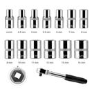 Kit Chaves Jogo Catraca Reversível de 1/4 Soquetes 46 Peças Maleta - NEW