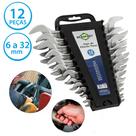 Kit Chaves Jogo De Boca Fixas De 6 Á 32 Milímetros em Aço 12 Peças Ferramentas Kit Chaves Jogo De Boca Fixas De 6 Á 32 Milímetros em Aço 12 Peças Ferramentas