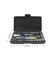 Kit Chaves Soquetes 40 Peças 1/4” e 3/8” Profissional Catraca Reversível, Aço Cr-V, Mecânica