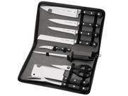 Kit Chef com Lâminas em Aço Inox e Cabos em Policarbonato e Fibra de Vidro com Estojo 10 Peças Tramontina