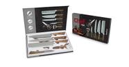 Kit chef facas e acessorios 6 peças -