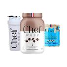 Kit Chef Whey 800g Pasta de Amendoim 600g Coqueteleira Chef Whey