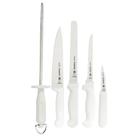 Kit Chefs c/ Facas Tramontina Profissional Aço Inox Cabos de Polipropileno Branco 6 Pçs 24699816