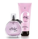 Kit Chic Retrô Desodorante Colônia 95ml + Loção Hidratante Corporal 200ml Eudora Kit Presente