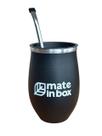 Kit Chimarrão CUIA COPO Alumínio Com Tampa Bomba AÇO INOX Cor:PRETO COPO MATE IN BOX