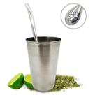 Kit Chimarrão Tereré Cuia Copo Inox 200ml 1 Bomba Lisa Kit Chimarrão Tereré Cuia Copo Inox 200ml 1 Bomba Lisa