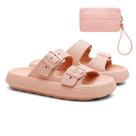 Kit Chinelo Nuvem Slide Tira Dupla Fivela + Carteira Casual