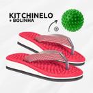 Kit Chinelo Ortopedica P/Esporão + Bolinha Massageadora