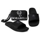 Kit Chinelo Slide Dorabela e Bolsa de Mão Bag Necessaire