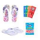 kit Chinelos Infantil Bala Fini Menino Menina Masculino e Feminino + Doce + Game Boy