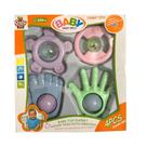 Kit Chocalho Baby Com 4 Pcs Ref. 1004-2 D816 Kit Chocalho Baby Com 4 Pcs Ref. 1004-2 D816