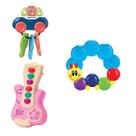 Kit Chocalho Carro Sonoro C/ Chave Macia Mordedor De Centopeia Com Água Alivia Gengiva e Guitarra Musical Com 6 Músicas Kit Chocalho Carro Sonoro C/ Chave Macia Mordedor De Centopeia Com Água Alivia Gengiva e Guitarra Musical Com 6 Músicas