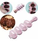 Kit Chocalho Enrolador De Docinhos Boleador Brigadeiro Beijinho Gourmet Para Confeitos De Brigadeiro 4 cavidades