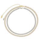 Kit choker riviera chiara zircônias folheada a ouro 18k e folheada em ródio branco
