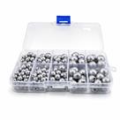 Kit Chumbada Bola para Pesca 60un com Estojo Organizador Caixa Divisória Pesqueiro Rio Lago