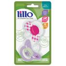 Kit Chupeta Lillo Dia e Noite Tamanho 2 Silicone 6+ Meses Menina 2 Unidades