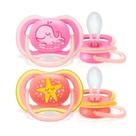 Kit Chupeta Ultra Air Avent Bico De Silicone Com 2 Un 6 - 18 Meses