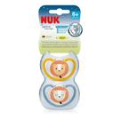 Kit Chupetas Nuk Fase 2 Space Boy Silicone Orto com Ventilação 6 a 18 Meses - 2 Unidades