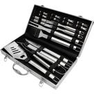Kit Churrasco 19 Peças Gourmet Aço Inox E Maleta Alumínio