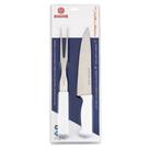 Kit churrasco 2 peças com garfo e faca profissional master line mundial