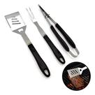 Kit Churrasco 3 Peças BBQ Premium Espátula Pegador Garfão Inox 40cm FRG0417 Frigopro