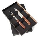 Kit Churrasco 3 Peças Em Inox Com Cabo Madeira