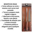 Kit Churrasco 3 Peças Profissional Inox Cabo Madeira Presente Kit Churrasco 3 Peças Profissional Inox Cabo Madeira Presente