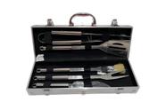Kit Churrasco 5 Peças em Inox com Maleta de Alumínio CA12220 - Casíta Kit Churrasco 5 Peças em Inox com Maleta de Alumínio CA12220 - Casíta