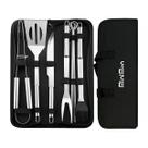 Kit Churrasco 9 Peças Aço Inox+Bolsa com Alça Alta Qualidade