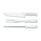 Kit Churrasco Brinox Precision 3 Peças Faca, Garfo Trinchante E Chaira Branco