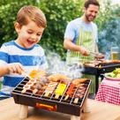 Kit Churrasco Brinquedo Grelha Menino Comida Pegador Oferta