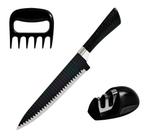 Kit Churrasco com Garra de Urso Afiador e Faca 33cm Kit Churrasco com Garra de Urso Afiador e Faca 33cm