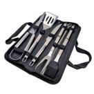 Kit Churrasco Com Grelha Faca Garfo E Espetos