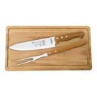 Kit Churrasco com Tábua 3 Peças Tramontina 22399076 Madeira Natural