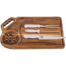 Kit Churrasco Completo Personalizado Tábua com Utensílios