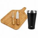 Kit Churrasco - Conjunto Bamboo + Copo Térmico 550ml MOR