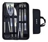 Kit Churrasco De Inox Profissional 9 Peças Com Estojo Bmax