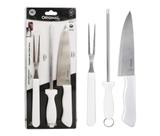Kit Churrasco Faca + Garfo + Amolador Kit Churrasco Faca + Garfo + Amolador