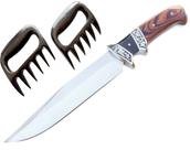Kit Churrasco Facatop Com Faca Importada Duas Garras De Urso