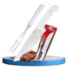 Kit Churrasco Garfo Trinchante e Faca 9pol Afiação Profissional Aço Inox Mor 3309