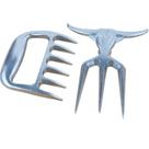Kit Churrasco Garra De Urso e Garfo Tridente de Aluminio para Churrasqueiro