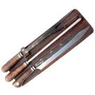 Kit Churrasco Gaúcho 12" Pino Mosaico Brut Forge 3 Peças