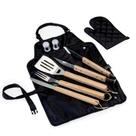 Kit Churrasco Inox Avental Churrasqueiro Profissional 8peças