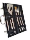 Kit churrasco inox maleta aluminio 5pcs