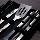 Kit Churrasco Inox Para Grelhar Cortar E Fatiar