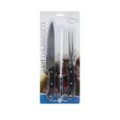 Kit Churrasco Jogo De Faca Inox e Chaira Amolador Cabo Preto