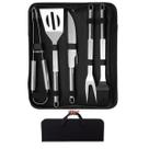 Kit Churrasco Pegador Espátula Pincel Estojo Utensílios Em Inox Kit Churrasco Pegador Espátula Pincel Estojo Utensílios Em Inox