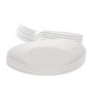 Kit Churrasco Prato Oval Cristal Prafesta com 10 unidades
