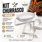 Kit churrasco premium 2 bandejas 2 barcas canoa e 2 petisqueiras coraçao