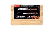 Kit Churrasco Slim Com Garfo e Faca Linha Eucalipto Stolf